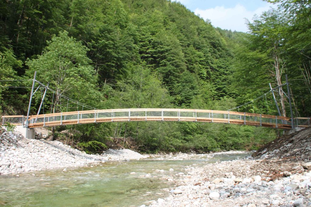 Brückenbau - Seilsteg Reichraming