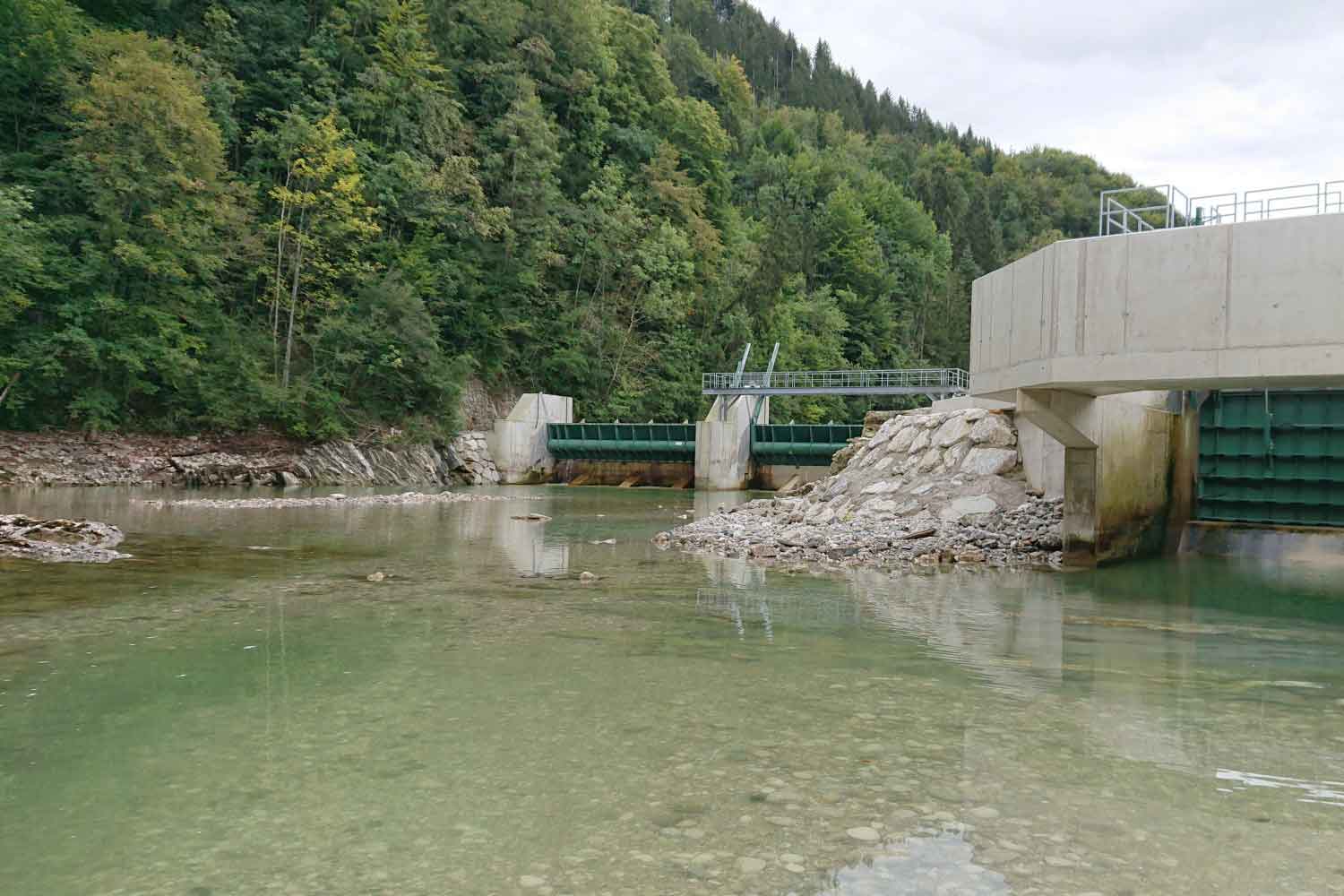 Wasserbau - KW Haunoldmühle, Fluss Steyr